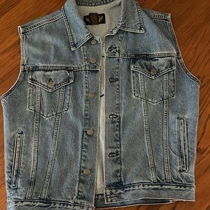 2000s Harley Davidson 100% Cotton Denim Vest